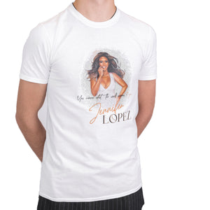 JLO T-Shirt Art Painted 100% Cotton White Unisex Tees